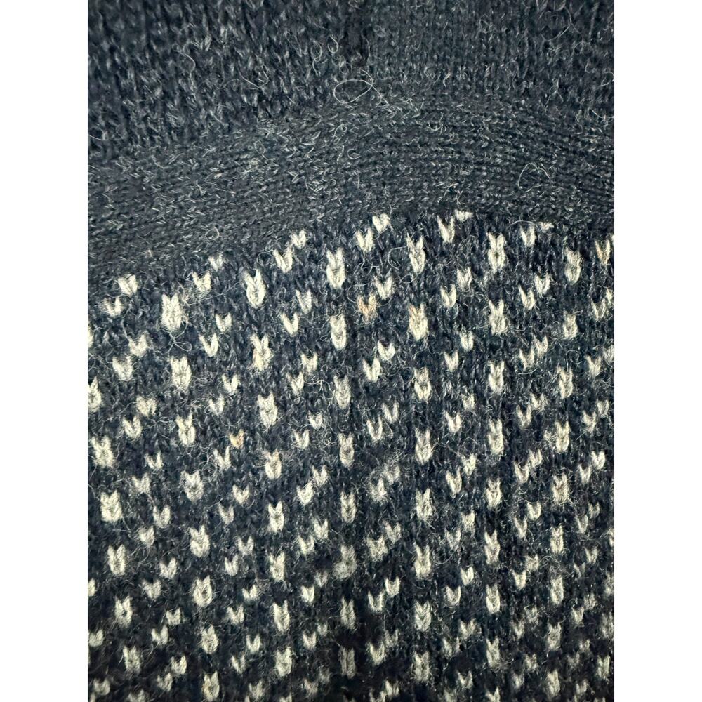 Vintage L.L.Bean Norway Wool Birdseye Henley Sweater Men's Large Made Norway - Picture 6 of 6